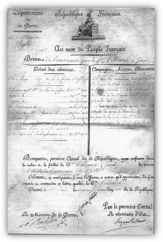 Документ, подписанный Наполеоном Бонапартом