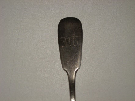 Серебряная ложка с инициалами «М.Б.», 1895 год